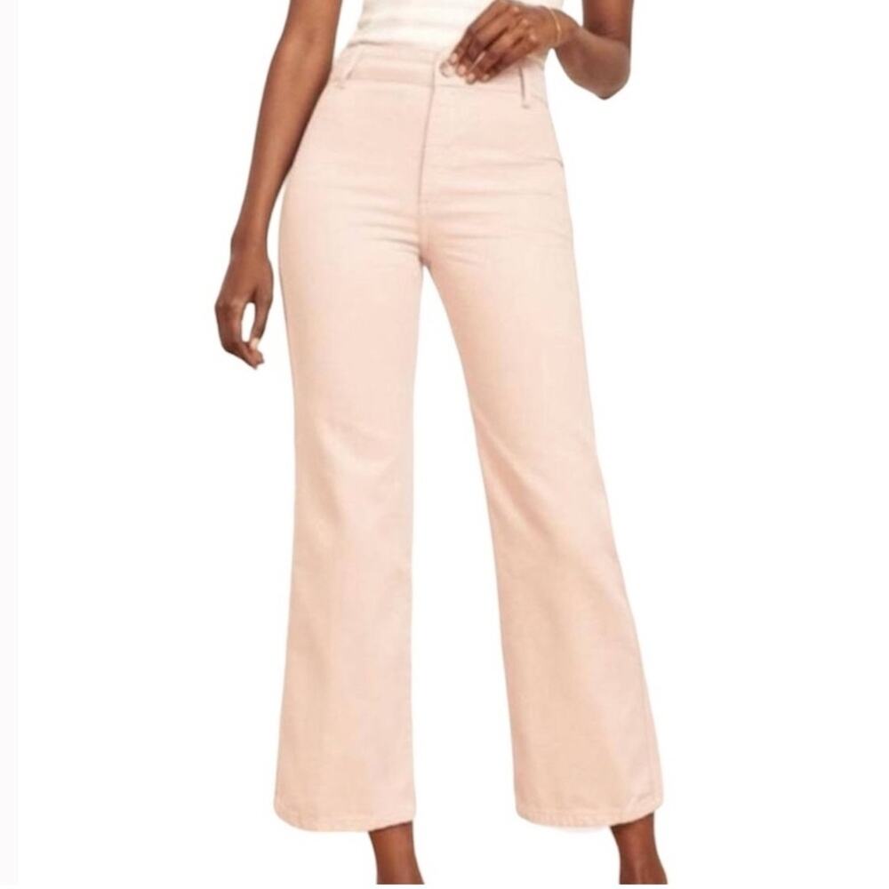 Reformation Pale Pink High-Rise Wide Leg Jeans